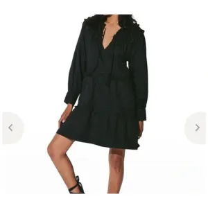 NWT Cleobella Black Briar Mini Dress Long Sleeve Jacquard V neck Cotton S