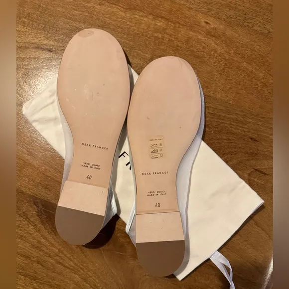 NWT Dear Frances White Mesh Ballet Flats size 40 | US 10