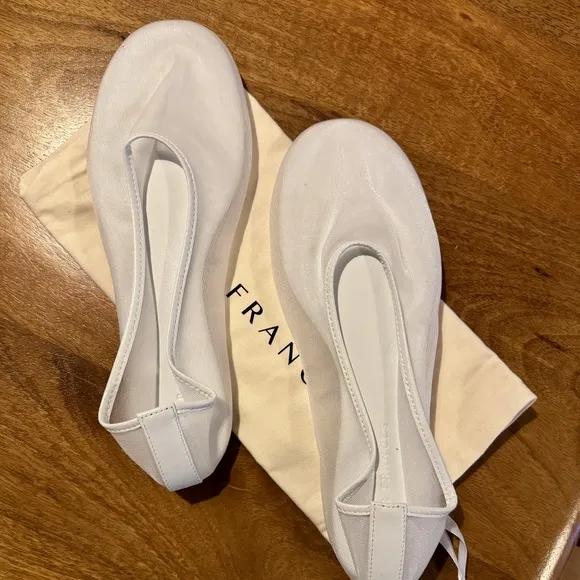 NWT Dear Frances White Mesh Ballet Flats size 40 | US 10