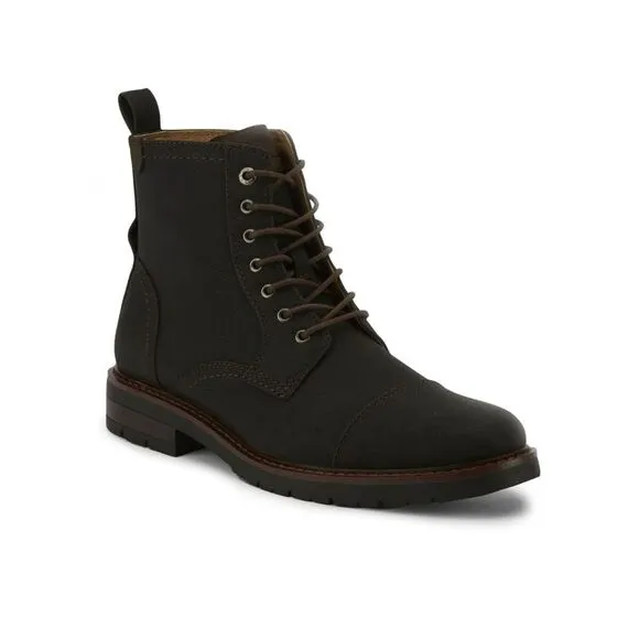 NWT DOCKERS Mens Black Lightweight Rawls Round Toe Lace-Up Boots Shoes 9 M