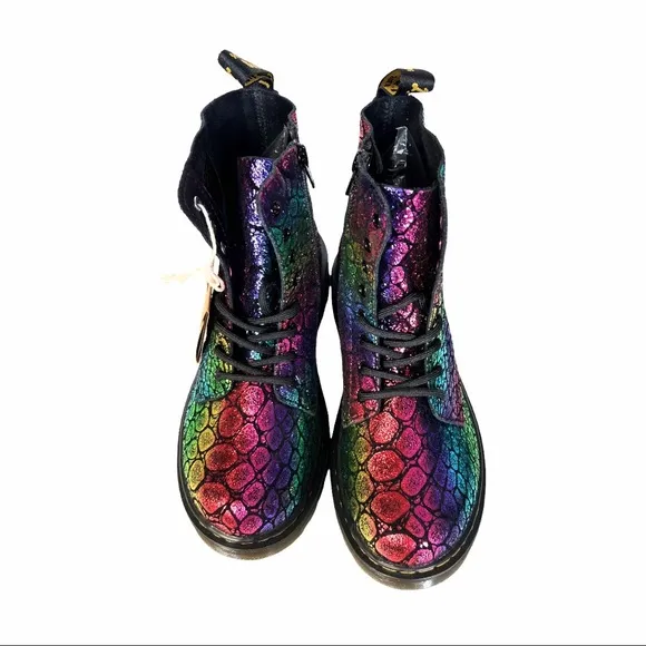 NWT Dr. Martens 1460 Pascal J Womens Rainbow 🌈 Metallic Boots