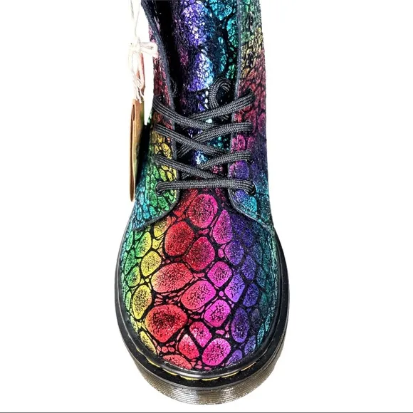 NWT Dr. Martens 1460 Pascal J Womens Rainbow 🌈 Metallic Boots