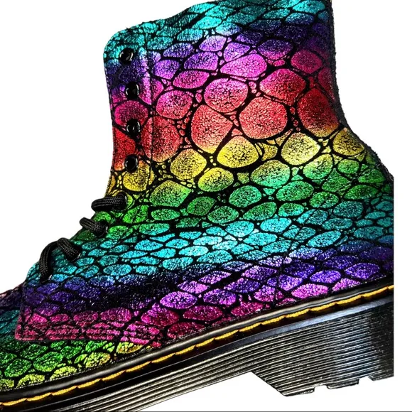 NWT Dr. Martens 1460 Pascal J Womens Rainbow 🌈 Metallic Boots