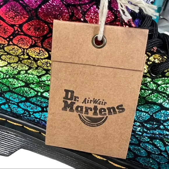 NWT Dr. Martens 1460 Pascal J Womens Rainbow 🌈 Metallic Boots