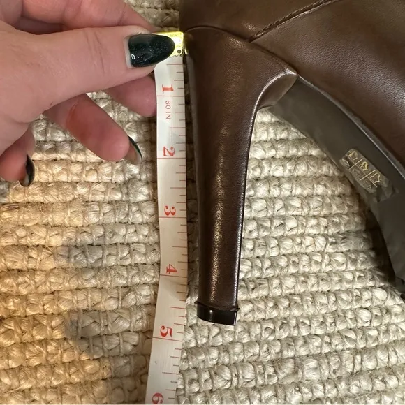 NWT Evado high heel leather lace up boots sz 39
