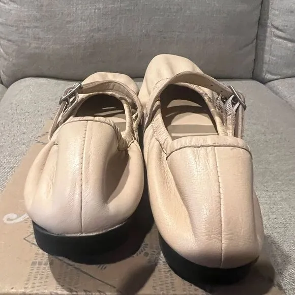 NWT free people women's Gemini ballet flats in tulle pink size 6