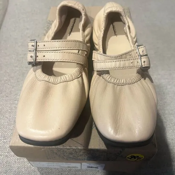 NWT free people women's Gemini ballet flats in tulle pink size 6