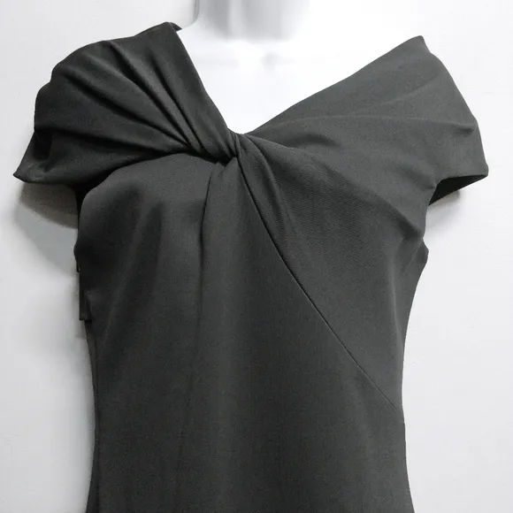 NWT Helmut Lang Carbon Gray Twist Rib Knit Dress M