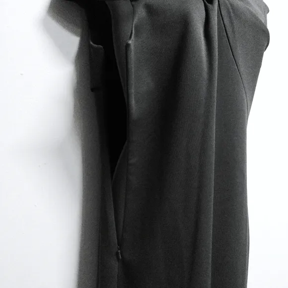 NWT Helmut Lang Carbon Gray Twist Rib Knit Dress M