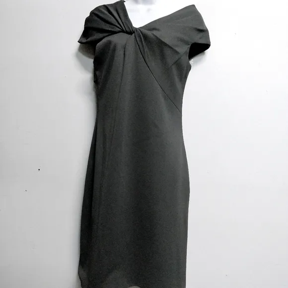 NWT Helmut Lang Carbon Gray Twist Rib Knit Dress M