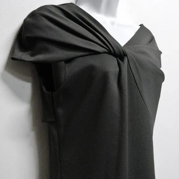 NWT Helmut Lang Carbon Gray Twist Rib Knit Dress M