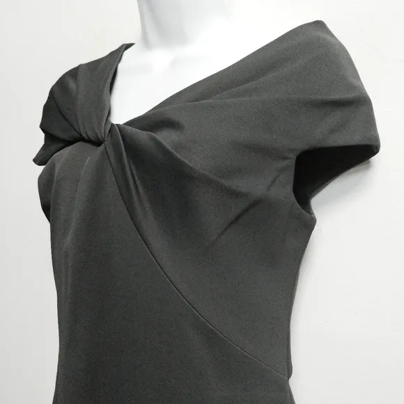 NWT Helmut Lang Carbon Gray Twist Rib Knit Dress M