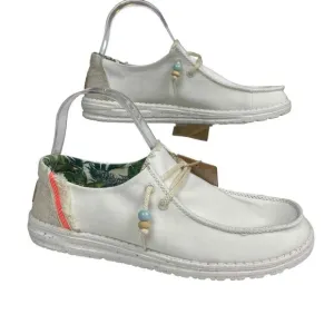 NWT Hey Dude Womens Salt Wendy Fringe Slip On Canvas Casual Shoes Size 9 Boho