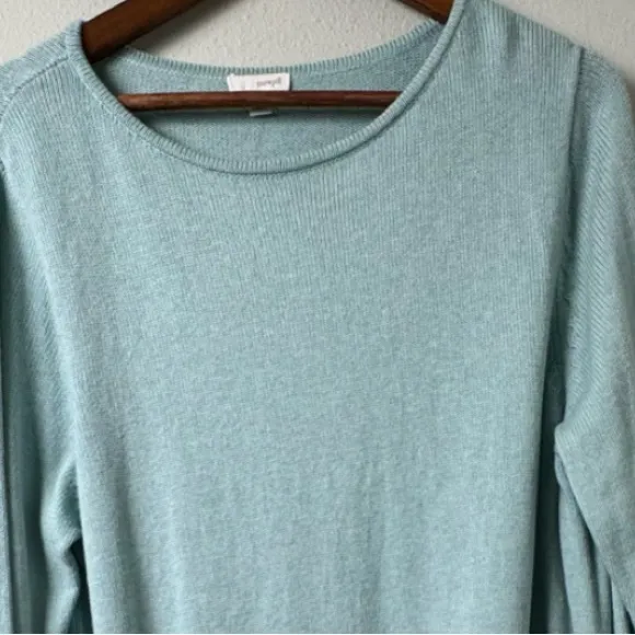 NWT J.Jill Pure Jill Boat Neck Wool Blend Sweater Tunic in lucite light blue 1X