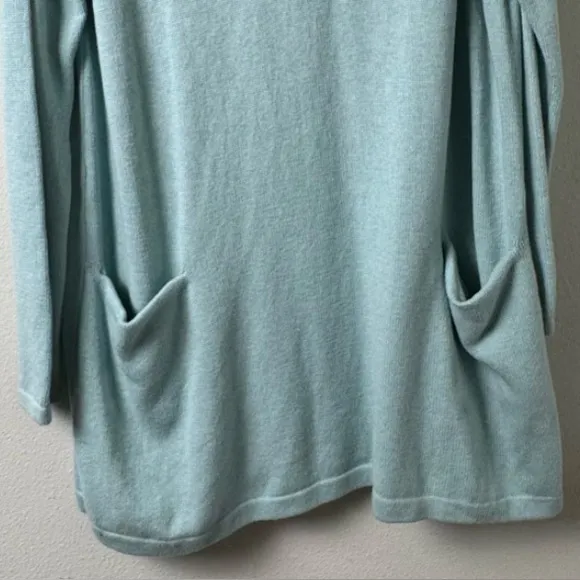 NWT J.Jill Pure Jill Boat Neck Wool Blend Sweater Tunic in lucite light blue 1X