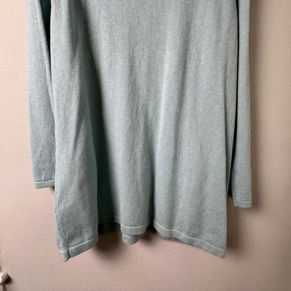 NWT J.Jill Pure Jill Boat Neck Wool Blend Sweater Tunic in lucite light blue 1X