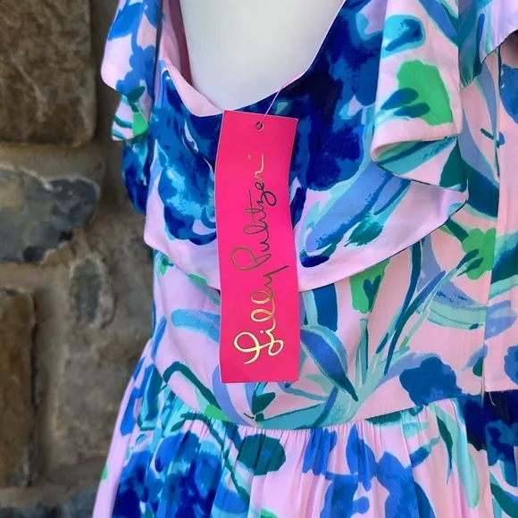 NWT Lilly Pulitzer Rory Dress, Pink Tropics Sweet Pea size 12