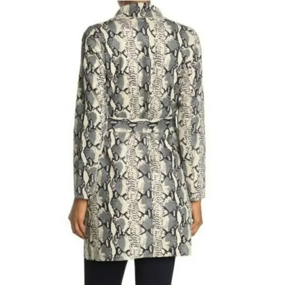 NWT Love Token Leopard Print Faux Suede Lightweight Belted Jacket