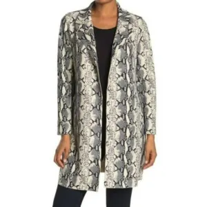 NWT Love Token Leopard Print Faux Suede Lightweight Belted Jacket