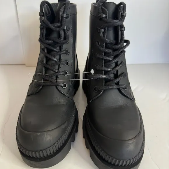 NWT Massimo Dutti LACE-UP WATER ANKLE BOOTS Size 5