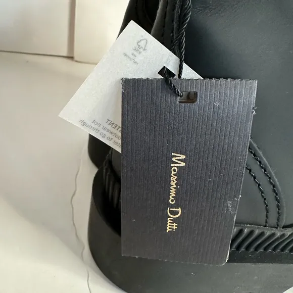 NWT Massimo Dutti LACE-UP WATER ANKLE BOOTS Size 5