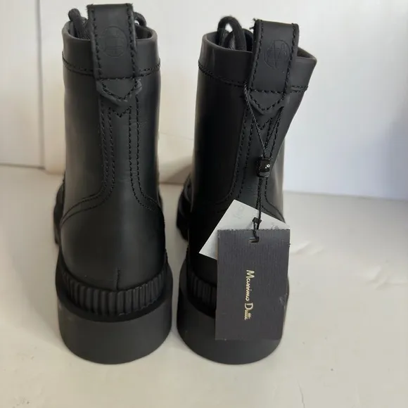 NWT Massimo Dutti LACE-UP WATER ANKLE BOOTS Size 5