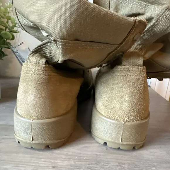 NWT McRae Footwear Boots 13R Suede LeatherCombat Boots Coyote Brown Tan