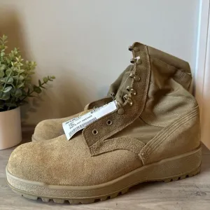 NWT McRae Footwear Boots 13R Suede LeatherCombat Boots Coyote Brown Tan