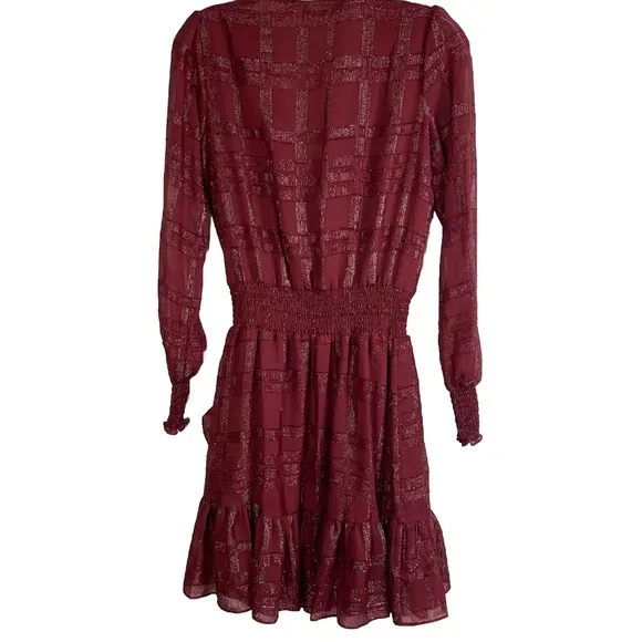 NWT MICHAEL MICHAEL KORS Plaid Ruffled Jacquard Mini Dress