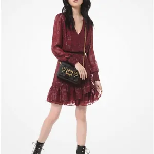 NWT MICHAEL MICHAEL KORS Plaid Ruffled Jacquard Mini Dress
