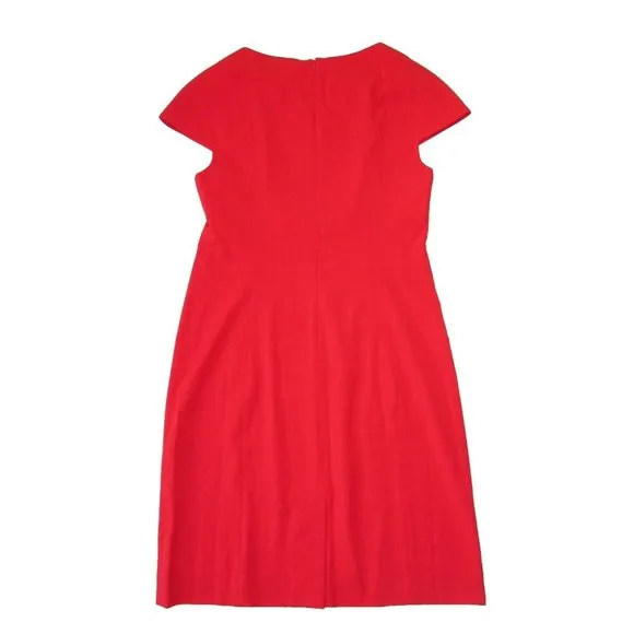NWT MM. Lafleur Ashley 3.0 in Flame Recycled WonderTex Cap Sleeve Dress 10