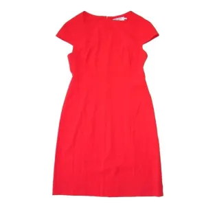 NWT MM. Lafleur Ashley 3.0 in Flame Recycled WonderTex Cap Sleeve Dress 10
