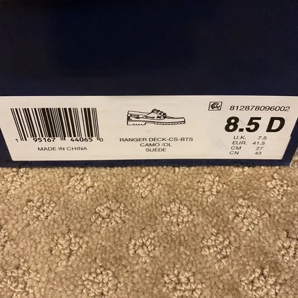 NWT NIB Men’s Polo Ralph Lauren Ranger Deck” Camo Suede Loafer Size 8.5