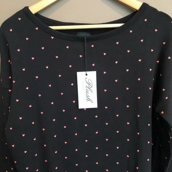 NWT Plush Fleece Lined Heart Lounge Set PJ Small