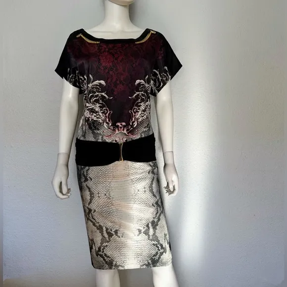 NWT POLEN POE PLUS SIZE SATIN‎ DRESS RAGLAN SHORT SLEEVES KNEE-LENGTH UNLINED