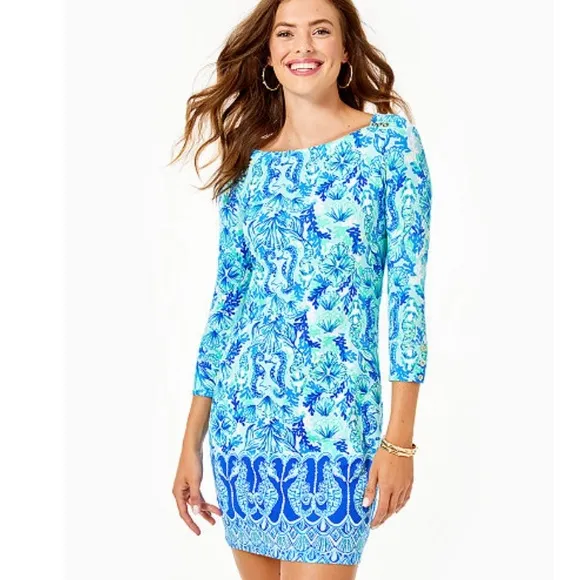 NWT Rare UPF 50  Sophie Dress Sea Glass Aqua
