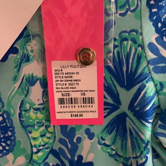 NWT Rare UPF 50  Sophie Dress Sea Glass Aqua