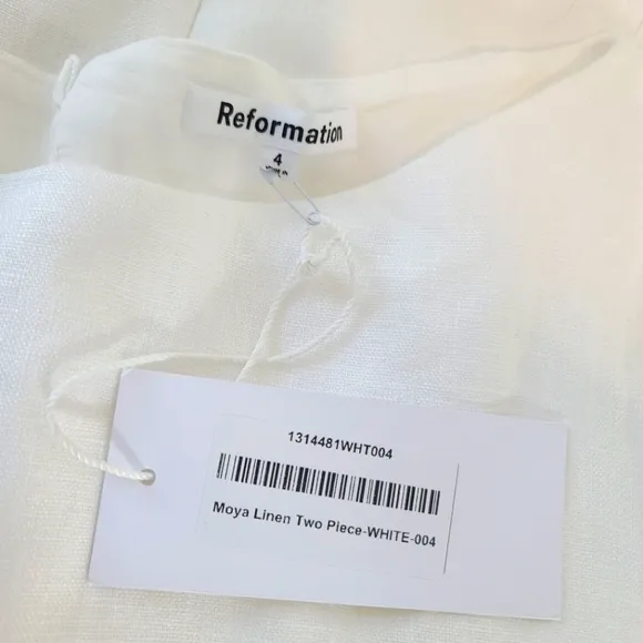 NWT Reformation Moya Linen Two Piece Set Skirt Top Anthropologie