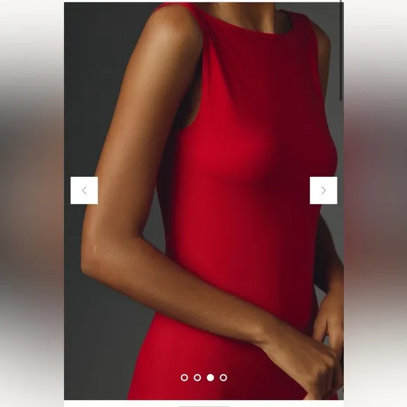 NWT Reformation Raine Sleeveless Knit Maxi Dress Jersey stretch red small