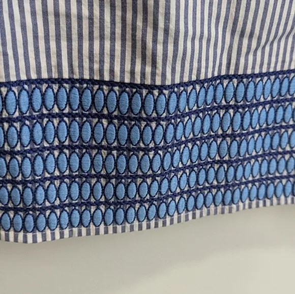 NWT Vineyard Vines Dress Embroidered Cisco Swing Dress Blue White Stripe, Sz 0