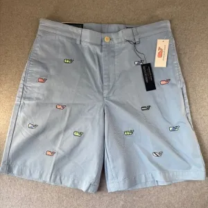 NWT Vineyard Vines x Kentucky Derby Size 34 Shorts Embroidered Whale Blue Mens