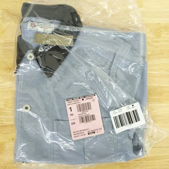 NWT Wallace &amp; Barnes by J Crew Lightweight Twill Chore Jacket Coat in Light Blue
