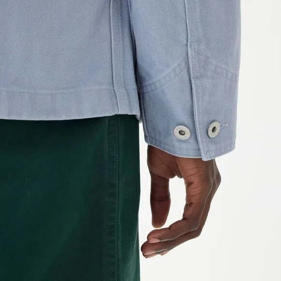 NWT Wallace &amp; Barnes by J Crew Lightweight Twill Chore Jacket Coat in Light Blue
