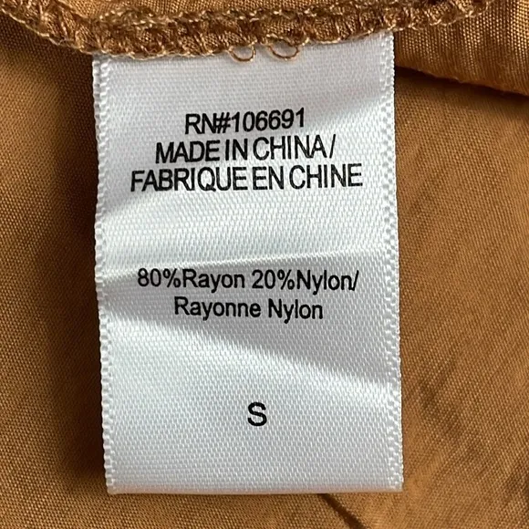 NWT YFB Young Fabulous Broke Derby Dress Marigold Burnt Umber Waist Cut Out S