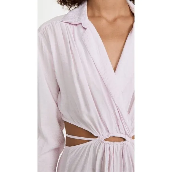 NWT Young Fabulous &amp; Broke YFB Derby Violet Purple V-neck Cutout Maxi Dress XS