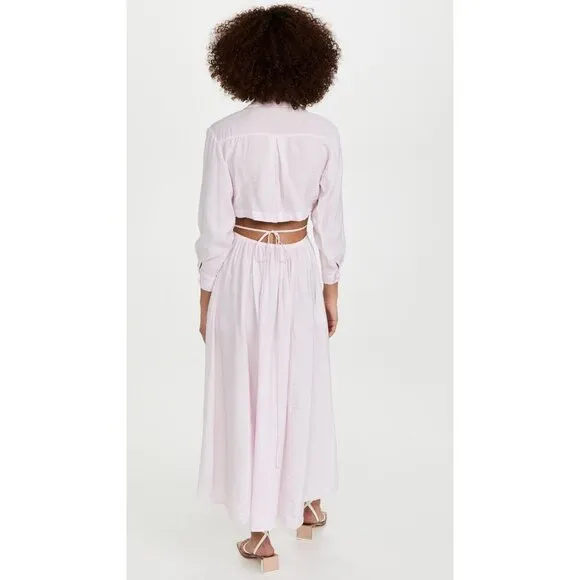 NWT Young Fabulous &amp; Broke YFB Derby Violet Purple V-neck Cutout Maxi Dress XS