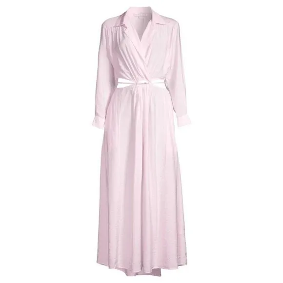 NWT Young Fabulous &amp; Broke YFB Derby Violet Purple V-neck Cutout Maxi Dress XS