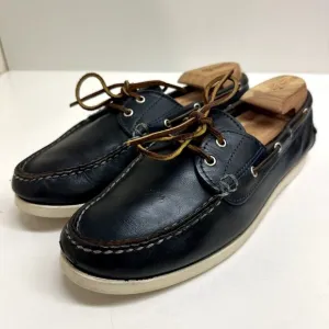 Oak Street Bootmakers Boat Shoe Navy Chromexcel Leather Men's Size 9