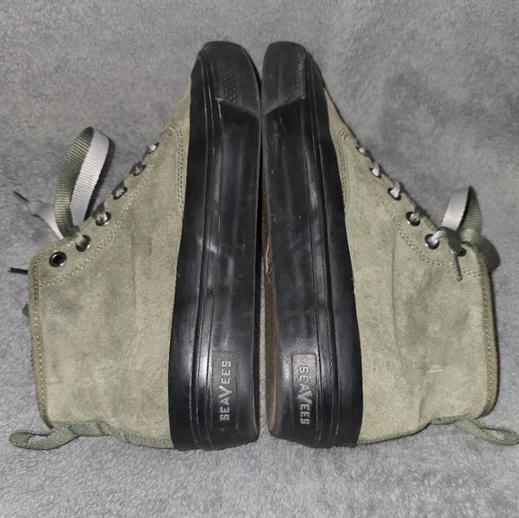 Olive and Black Lace-Up Sneakers