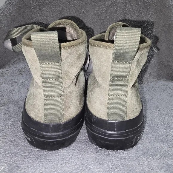 Olive and Black Lace-Up Sneakers